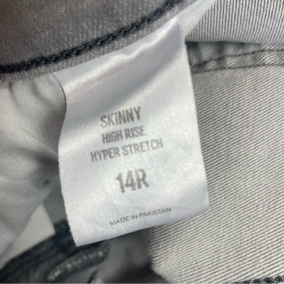 Express Skinny High Rise Hyper Stretch Jeans Gray Size 14R - Picture 3 of 4